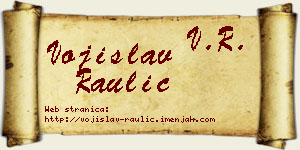 Vojislav Raulić vizit kartica